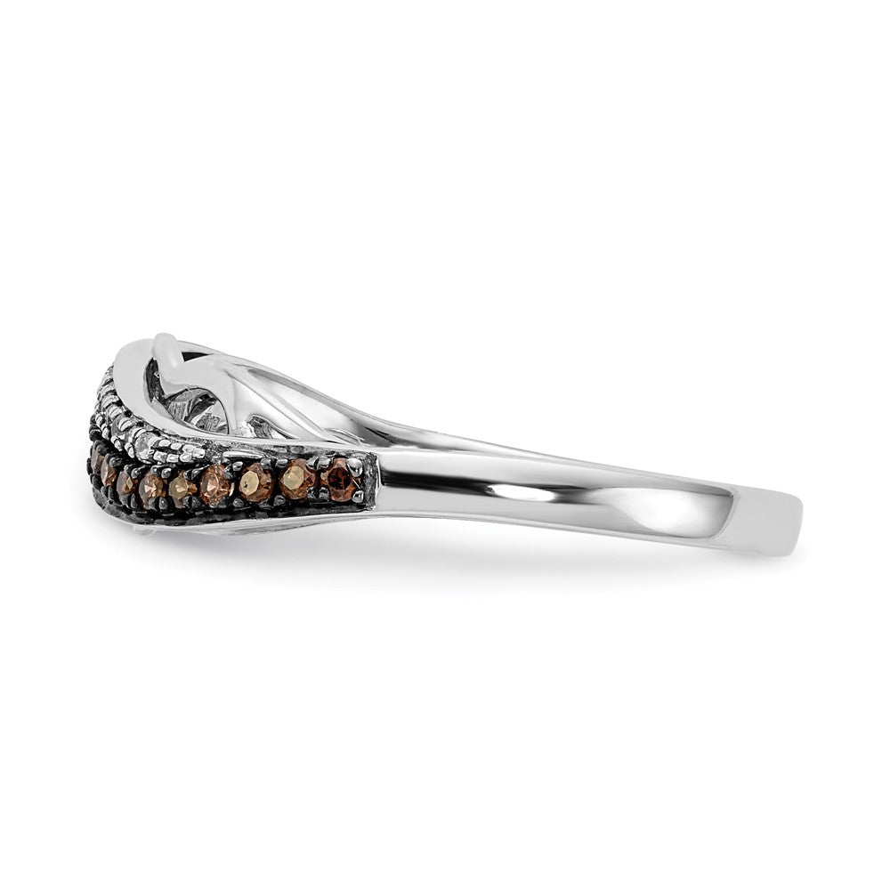 14K White Gold Black Rhd Fancy And Diamond Ring