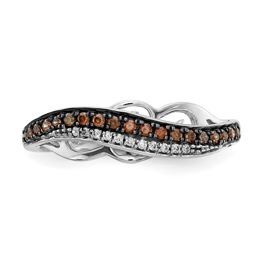 14K White Gold Black Rhd Fancy And Diamond Ring