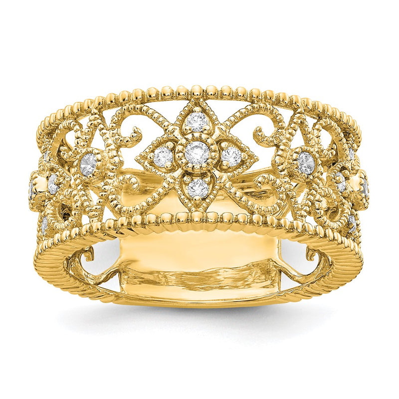 14k Yellow Gold Lab Grown Diamond VS/SI+ G+ Ring