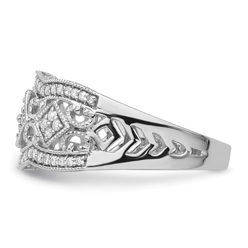 14K White Gold Diamond Vintage Ring