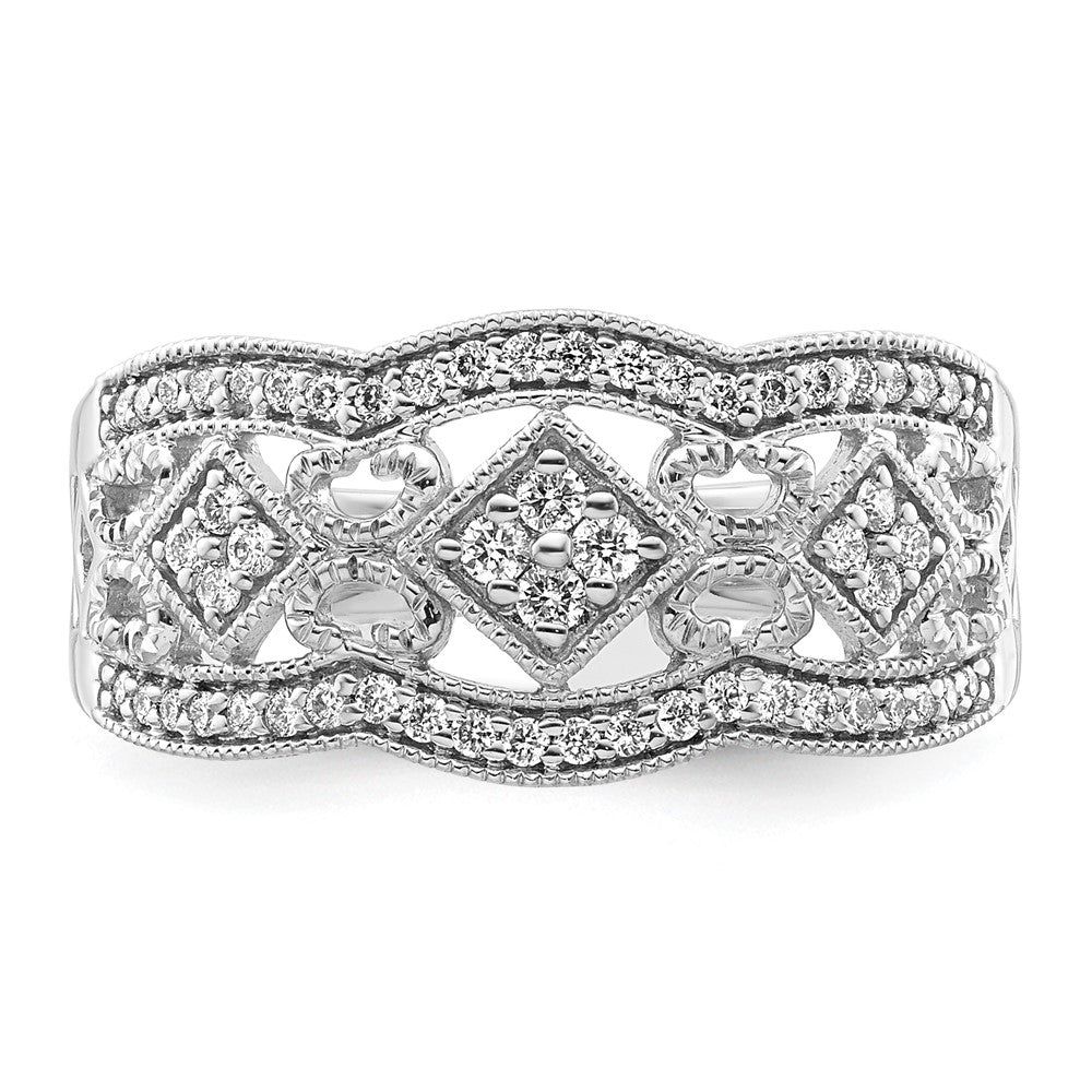 14K White Gold Diamond Vintage Ring