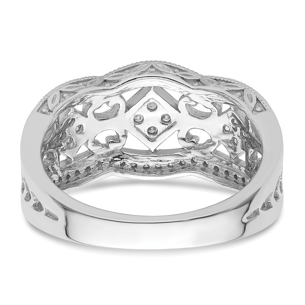 14K White Gold Diamond Vintage Ring