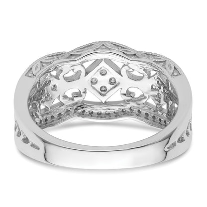 14K White Gold Diamond Vintage Ring