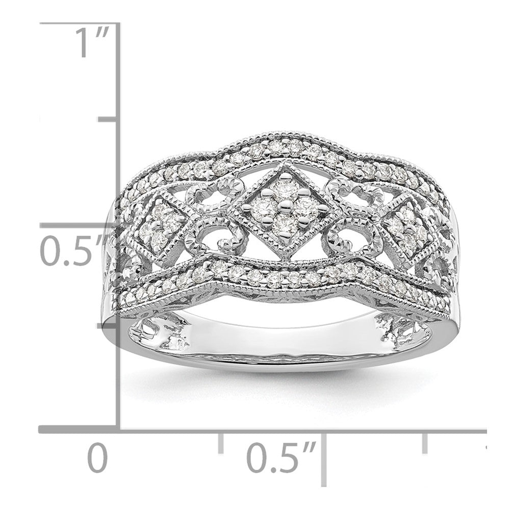 14K White Gold Diamond Vintage Ring