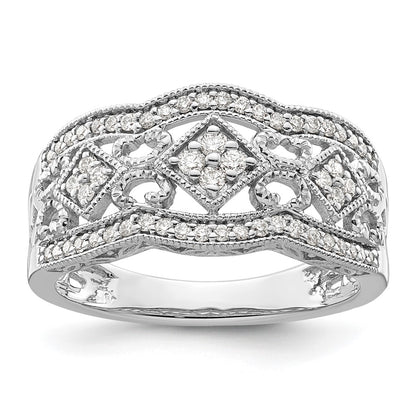 14K White Gold Diamond Vintage Ring