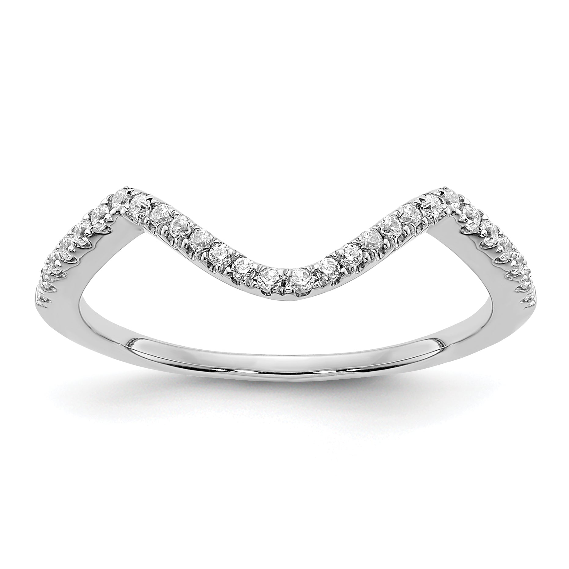 10K White Gold Lab Grown Diamond VS/SI+ G+ Wedding Band Ring