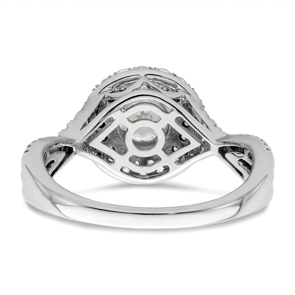14K White Gold Eternal Promise Lab Grown VS/SI+ G+ Diamond Halo Ring