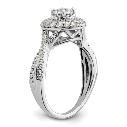 14K White Gold Eternal Promise Lab Grown VS/SI+ G+ Diamond Halo Ring