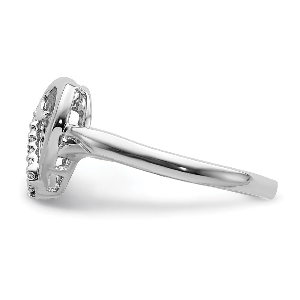 14K White Gold Diamond Heart Ring