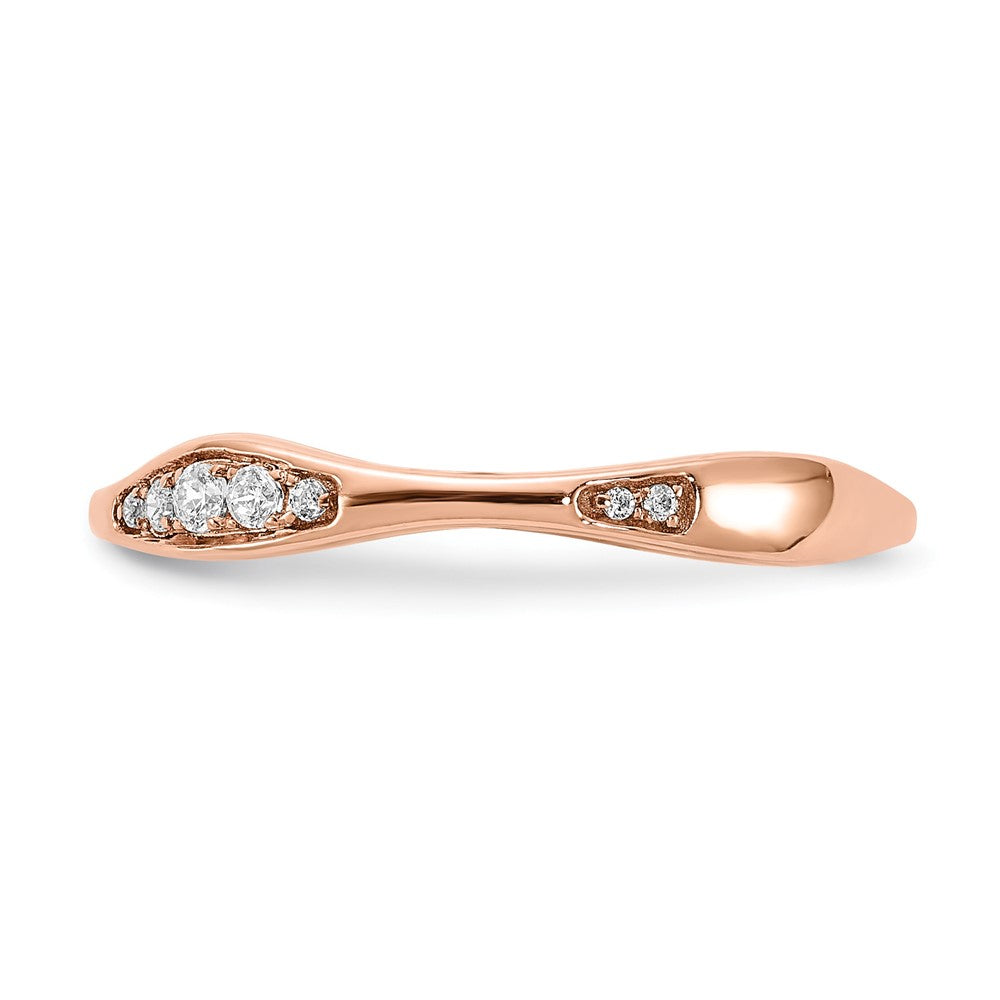 14K Rose Gold Diamond Wedding Band (Size 7 Only)