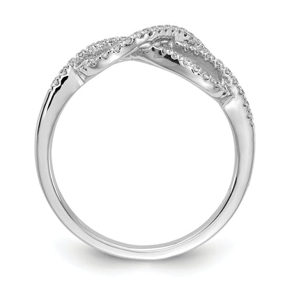 14K White Gold Diamond Celtic Knot Ring
