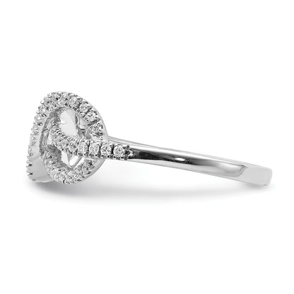14K White Gold Diamond Celtic Knot Ring