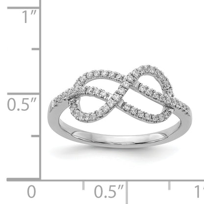 14K White Gold Diamond Celtic Knot Ring