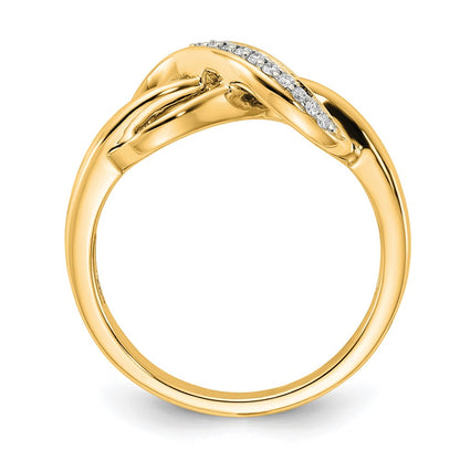 10K Yellow Gold 10K Diamond Infinity Ring