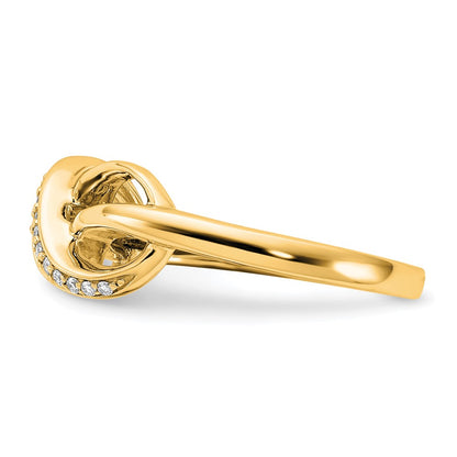10K Yellow Gold 10K Diamond Infinity Ring
