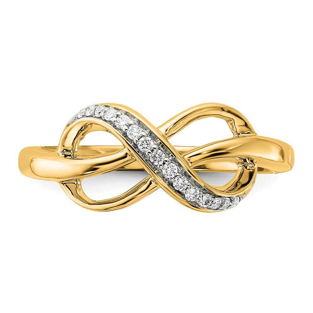 10K Yellow Gold 10K Diamond Infinity Ring