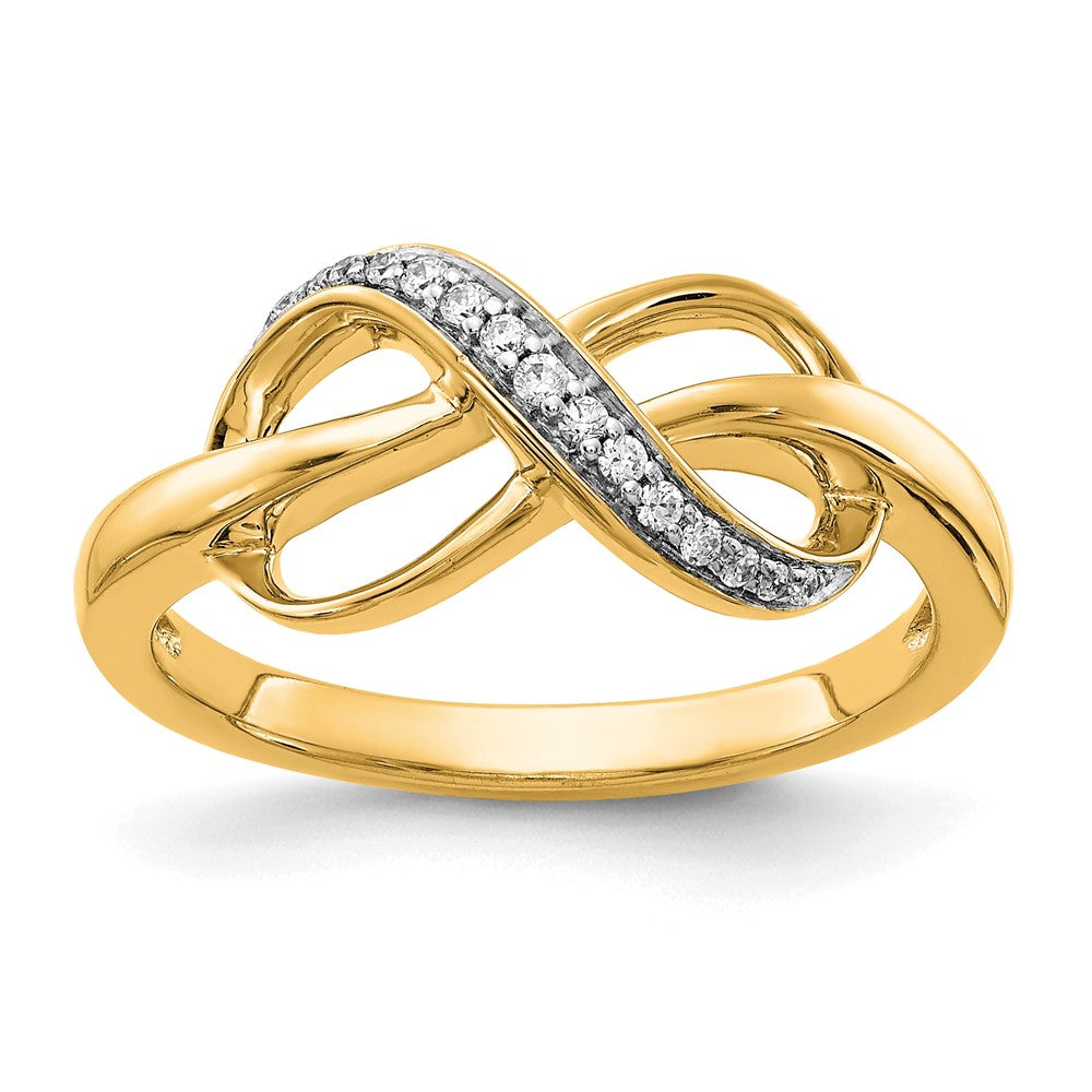 10K Yellow Gold 10K Diamond Infinity Ring
