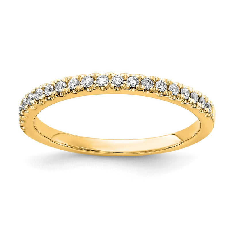 14K Yellow Gold 1/5 Carat Lab Grown Diamond Vs/Si+ G+ Complete Wedding Band