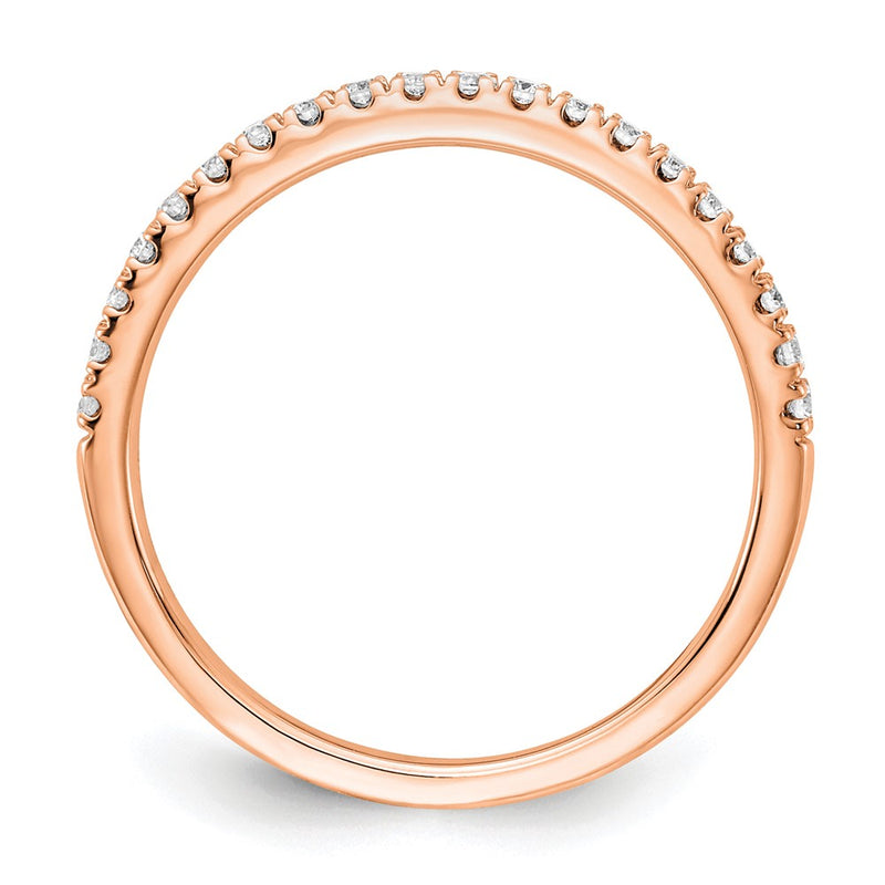 14K Rose Gold 1/4 carat Lab Grown Diamond VS/SI+ G+ Complete Wedding Band Ring