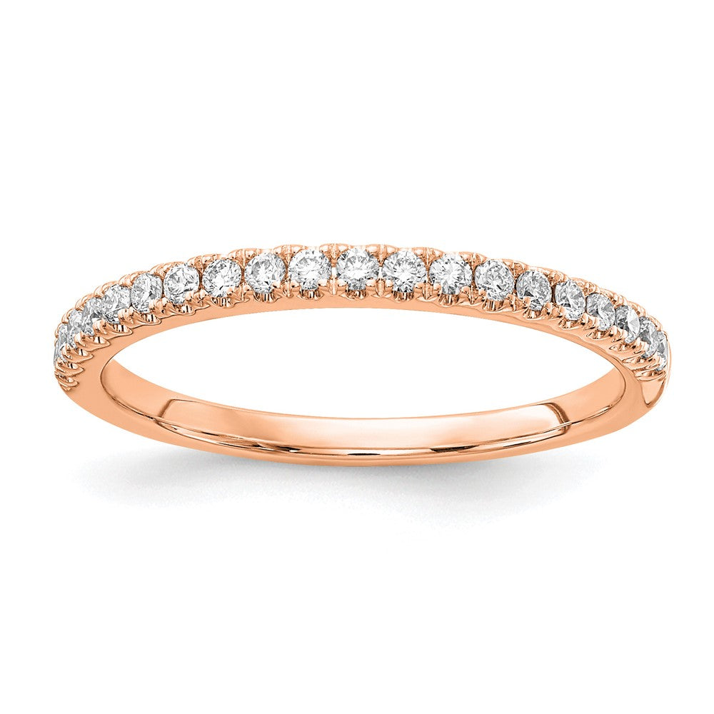 14K Rose Gold 1/4 carat Lab Grown Diamond VS/SI+ G+ Complete Wedding Band Ring