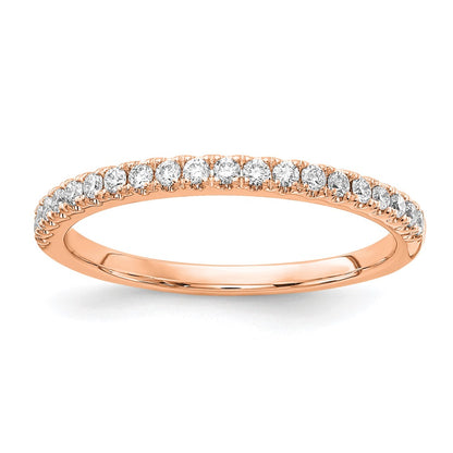 14K Rose Gold 1/4 carat Lab Grown Diamond VS/SI+ G+ Complete Wedding Band Ring