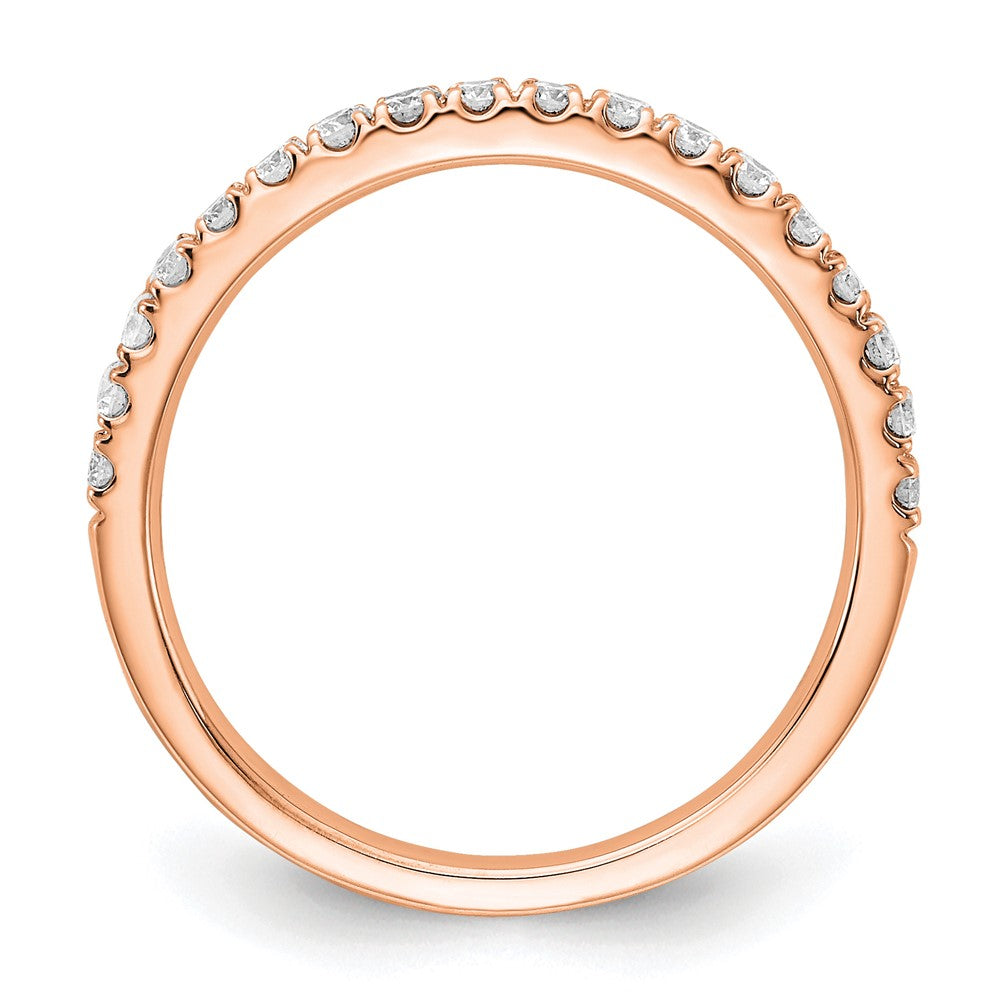 14K Rose Gold 1/3 carat Lab Grown Diamond VS/SI+ G+ Complete Wedding Band Ring