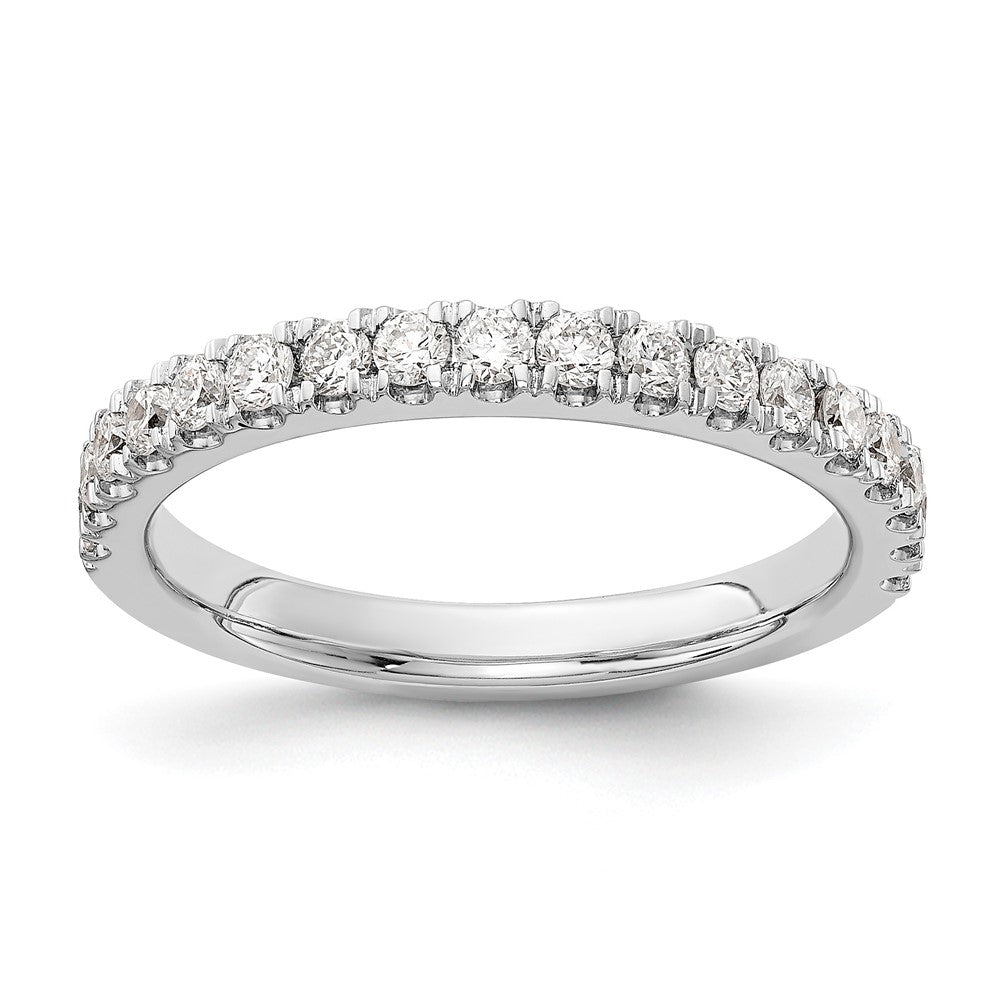 14K White Gold 1/2 carat Lab Grown Diamond VS/SI+ G+ Complete Wedding Band Ring