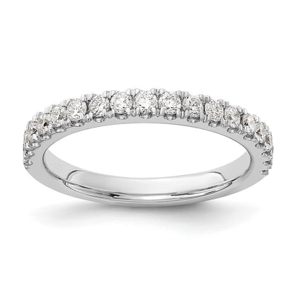 14K White Gold 1/2 carat Lab Grown Diamond VS/SI+ G+ Complete Wedding Band Ring