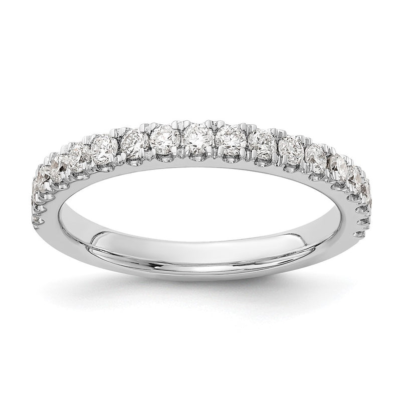 14K White Gold 1/2 carat Lab Grown Diamond VS/SI+ G+ Complete Wedding Band Ring