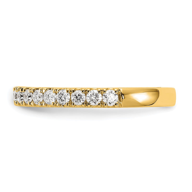 14K Yellow Gold 1/2 carat Lab Grown Diamond VS/SI+ G+ Complete Wedding Band Ring