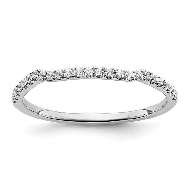 14K White Gold Lab Grown Diamond VS/SI+ G+ Band Ring