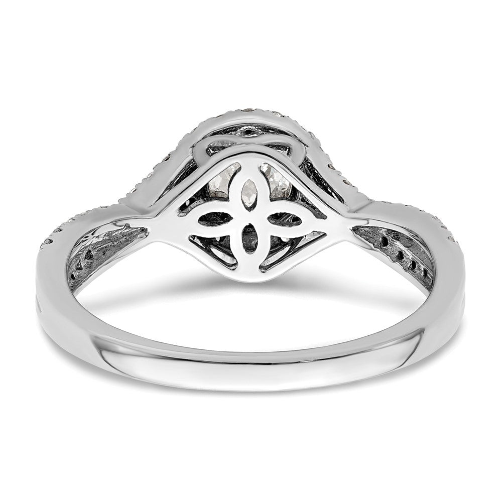 14K White Gold Eternal Promise Lab Grown VS/SI+ G+ Diamond Halo Ring