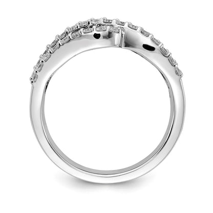 14K White Gold Ruby Diamond Ring
