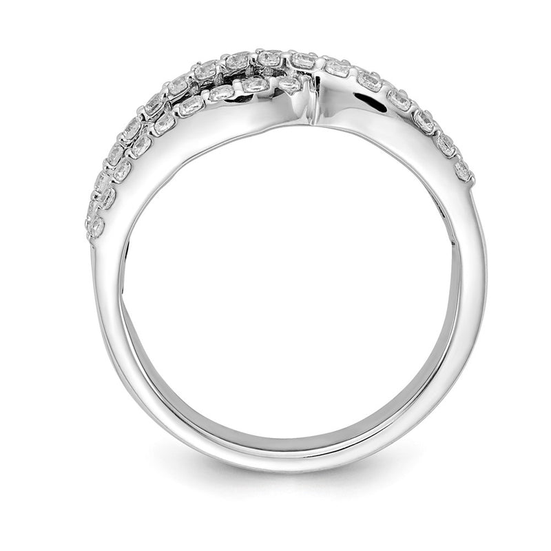14K White Gold Sapphire Diamond Ring