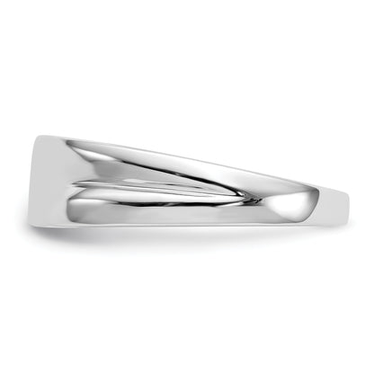 14K White Gold Diamond Mens Ring
