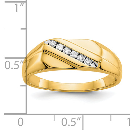 10K Yellow Gold 10K Diamond Mens Ring