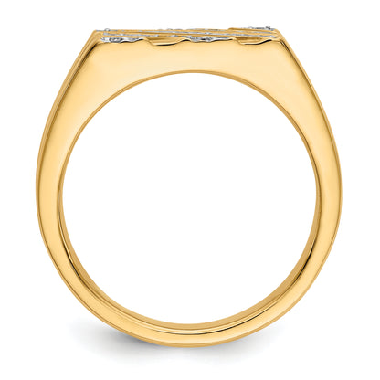 14k Yellow Gold 1/4 Ct. Lab Grown Diamond VS/SI+ G+ Men's Ring