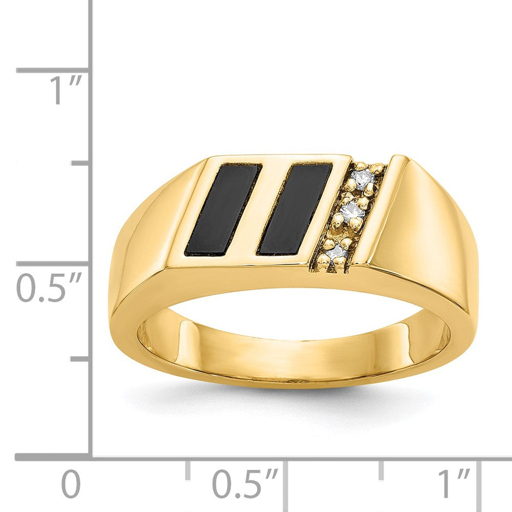Solid 14k Yellow Gold AA Dia Ring