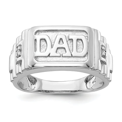 14K White Gold Aa Diamond Men'S Ring
