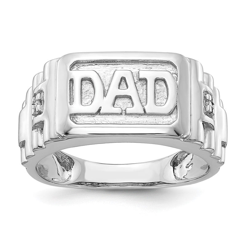 14K White Gold Aa Diamond Men'S Ring