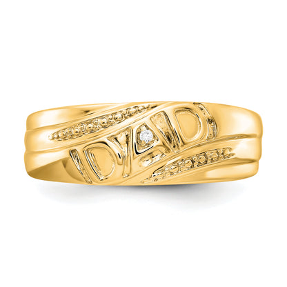 14k Yellow Gold AAA Diamond mens ring