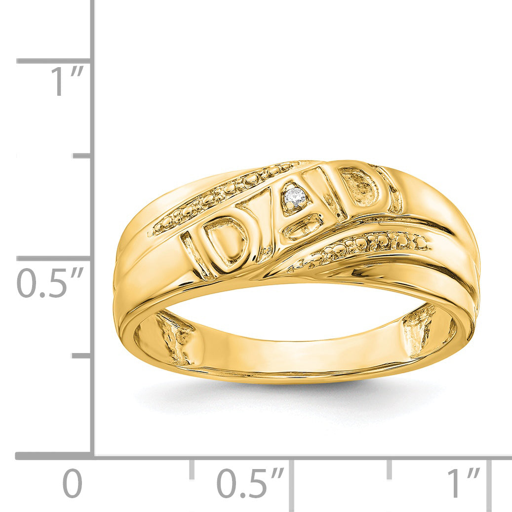14K Yellow Gold Aa Diamond Men'S Ring