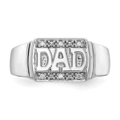 14K White Gold Aa Diamond Men'S Ring