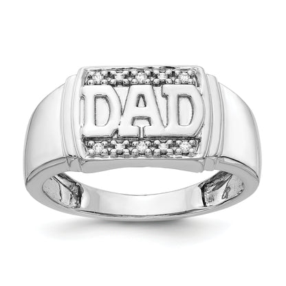 14K White Gold Aa Diamond Men'S Ring