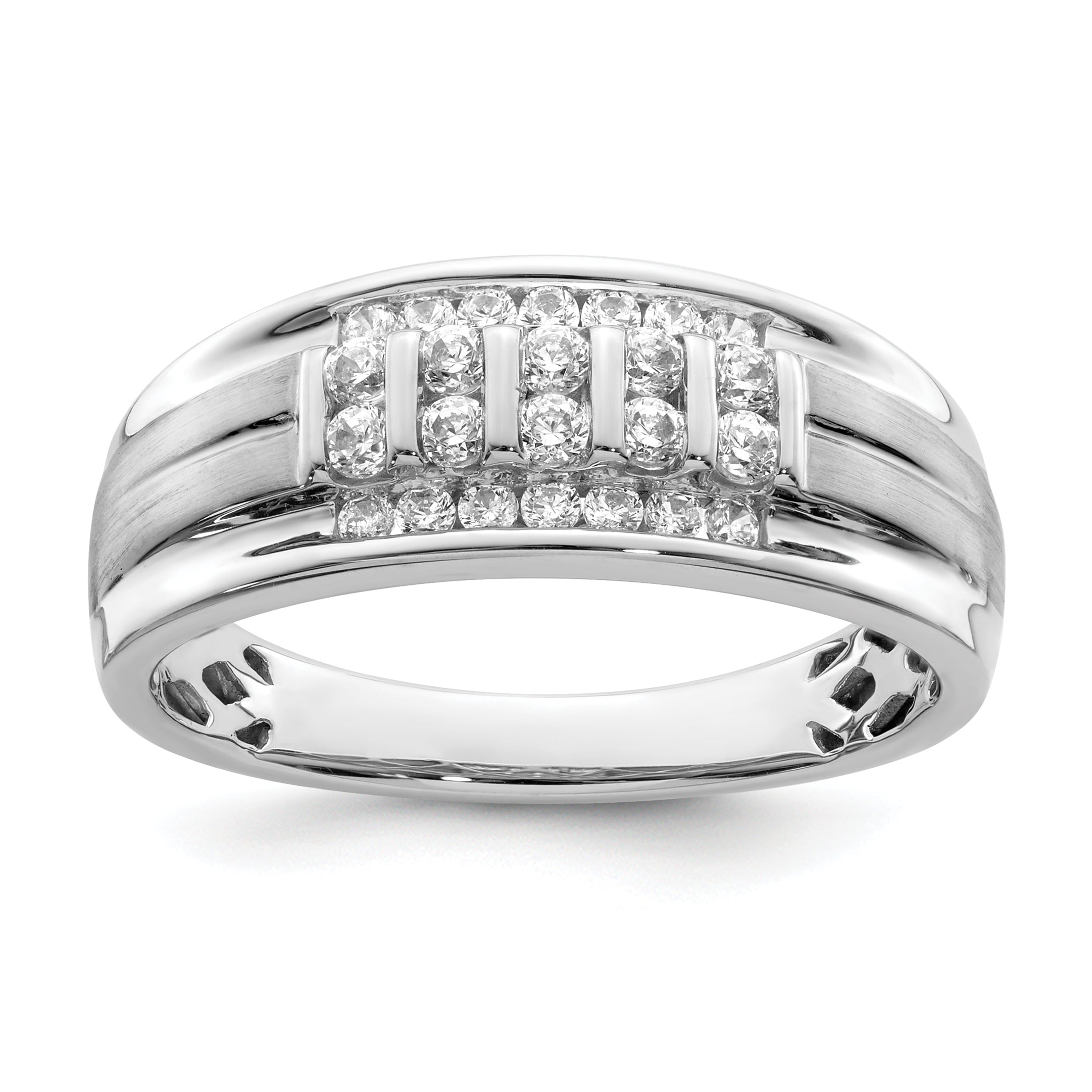 10k White Gold 1/2 Ct. Lab Grown Diamond VS/SI+ G+ Men's Ring