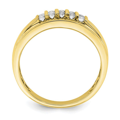 10k Yellow Gold 1/2 Ct. Lab Grown Diamond VS/SI+ G+ Complete Men's Ring