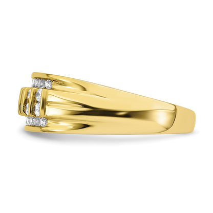 10k Yellow Gold 1/2 Ct. Lab Grown Diamond VS/SI+ G+ Complete Men's Ring
