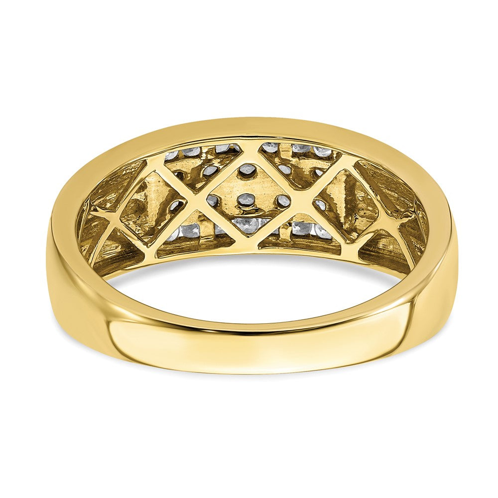 10k Yellow Gold 1/2 Ct. Lab Grown Diamond VS/SI+ G+ Complete Men's Ring