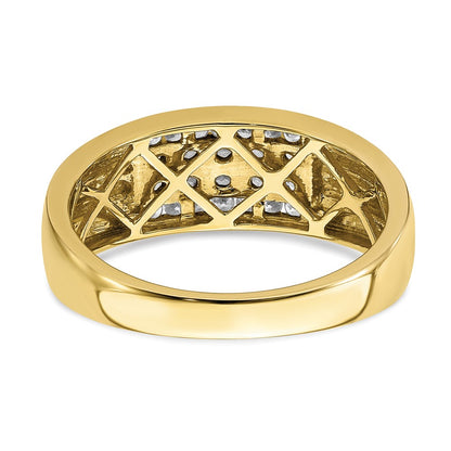 10k Yellow Gold 1/2 Ct. Lab Grown Diamond VS/SI+ G+ Complete Men's Ring