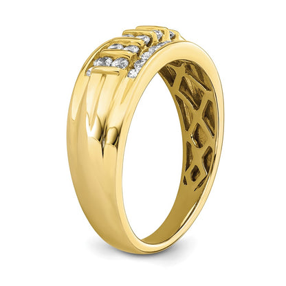 10k Yellow Gold 1/2 Ct. Lab Grown Diamond VS/SI+ G+ Complete Men's Ring